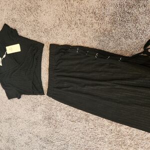 Elegant Black Skirt And Top